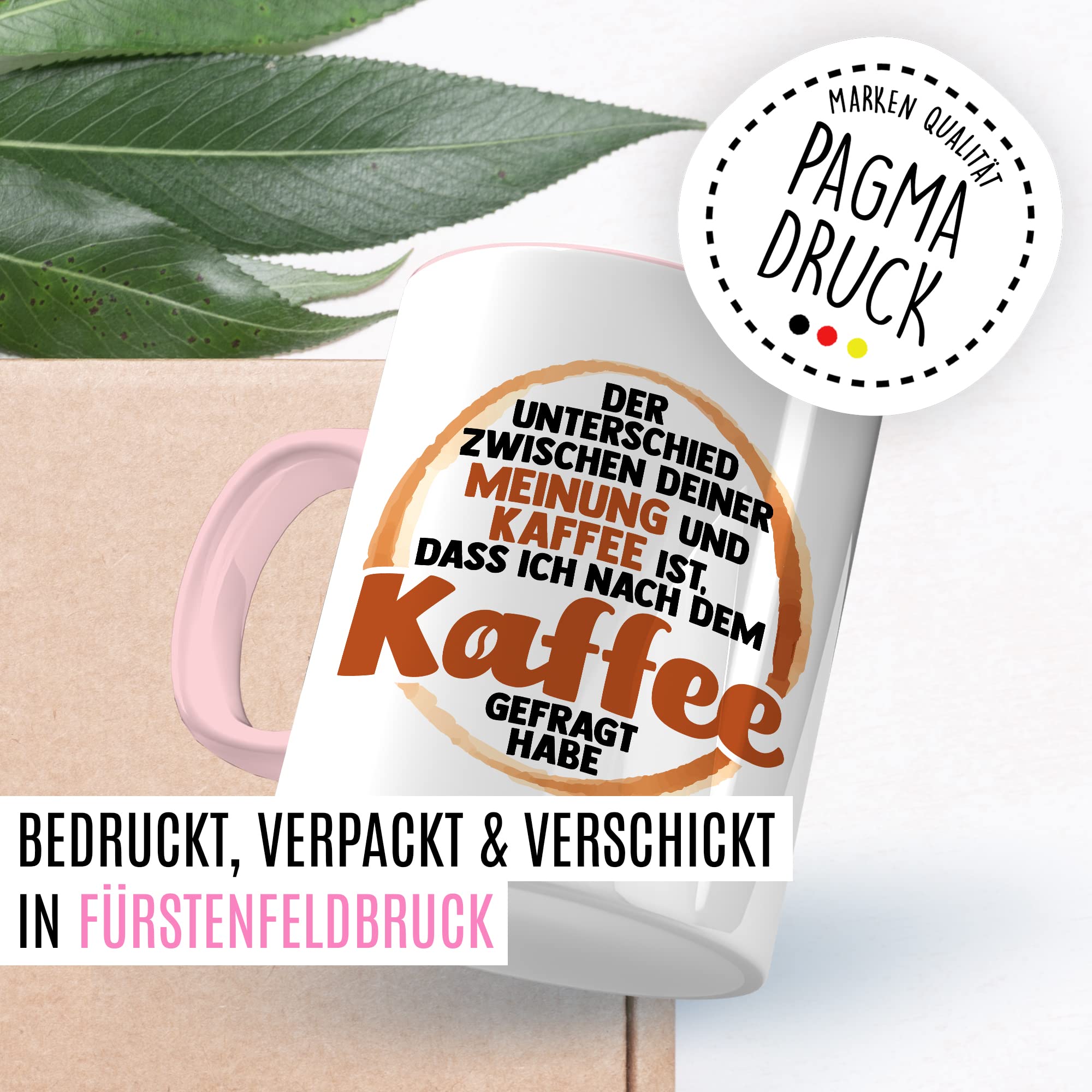 Tasse lustig Kaffeetasse mit Spruch Unterschied zwischen Kaffee und deiner Meinung Kaffee-Becher lustig Witz Teetasse Geschenk Humor Geschenkidee Sarkasmus Büro Zuhause