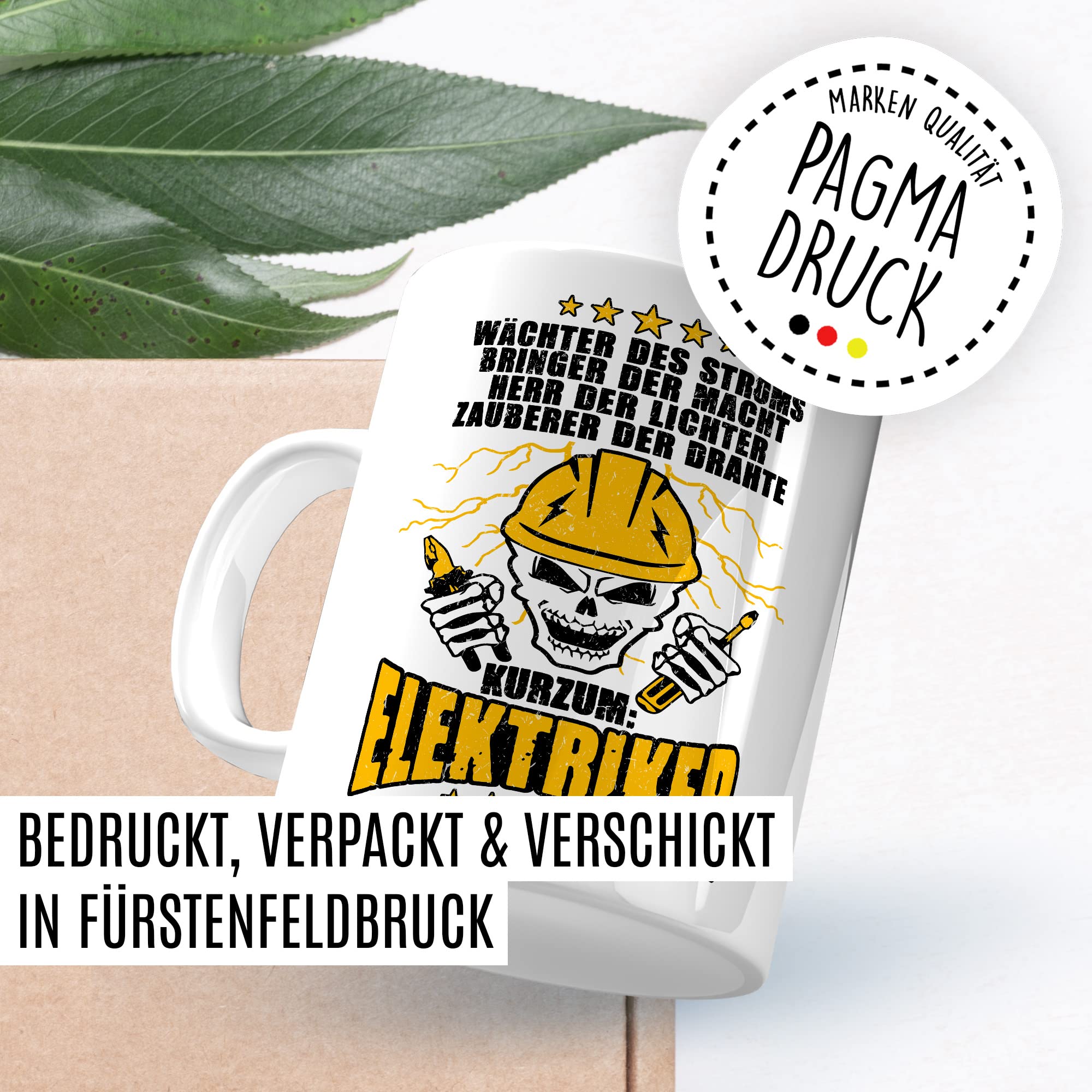 Elektriker Tasse Elektronik Geschenkidee Installateur Kaffeetasse Geschenk für Elektrotechniker Kaffeebecher Drahtzieher Becher