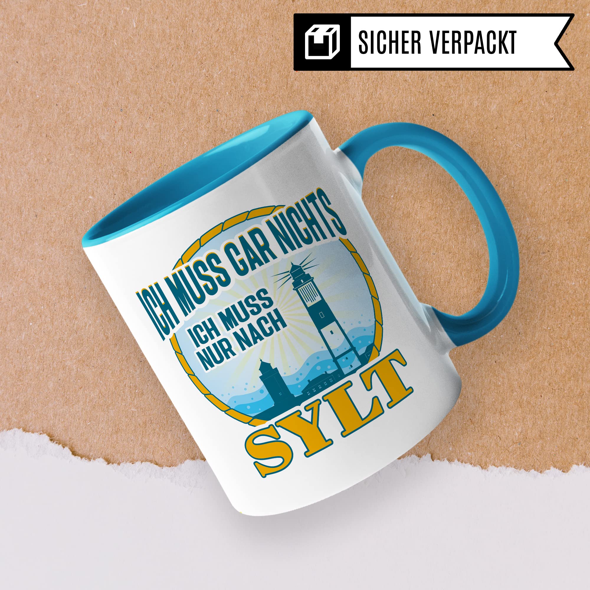 Tasse Sylt-Liebe mit Spruch Kaffee-Tasse Kaffee-Becher Geschenkidee für Syltliebhaber Geschenk Syltfan Tasse Insel Sylt lustig