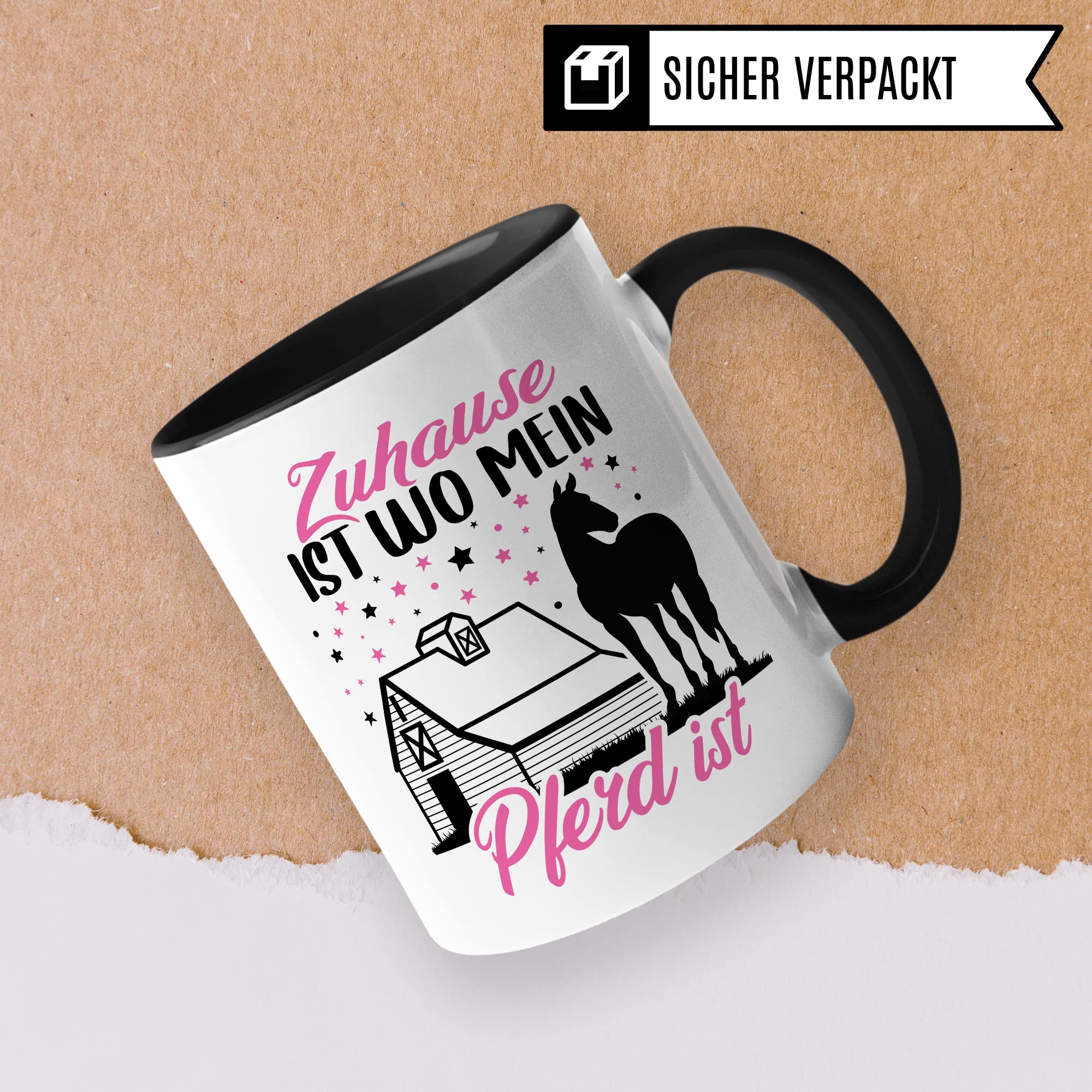 Pferd Tasse Zuhause Stall Pferde Kaffeetasse Reiterin Kaffee-Becher Reiten bester Freund Vierbeiner Teetasse Pferdemädchen Stallmädchen Pferdeliebhaber Geschenk Geschenkidee Reiter