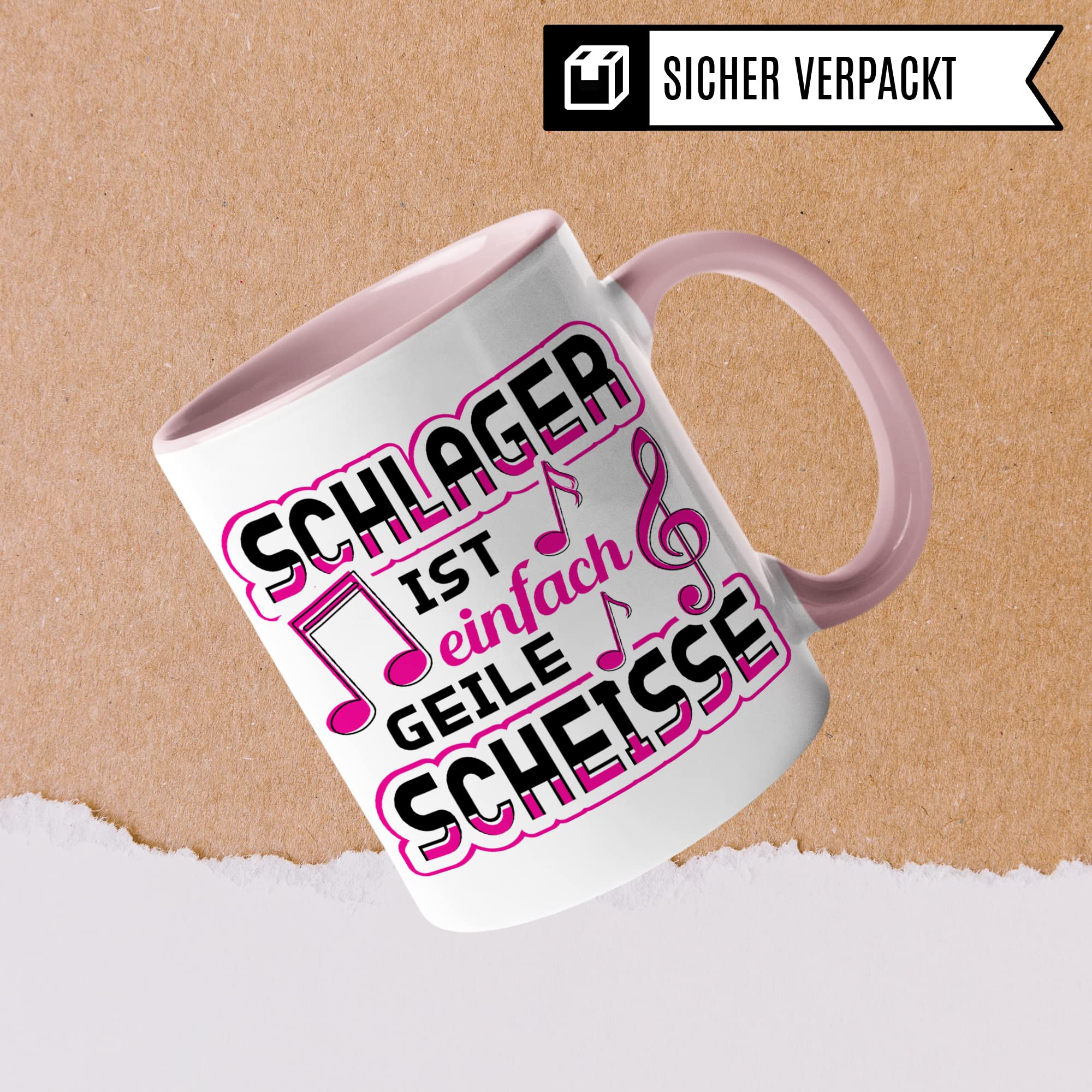 Schlager Tasse, Schlagermusik Geschenk Kaffeetasse Schlagersänger lustig, Schlagerparty Urlaub Saufen Mallorca Party Musik Kaffee-Becher