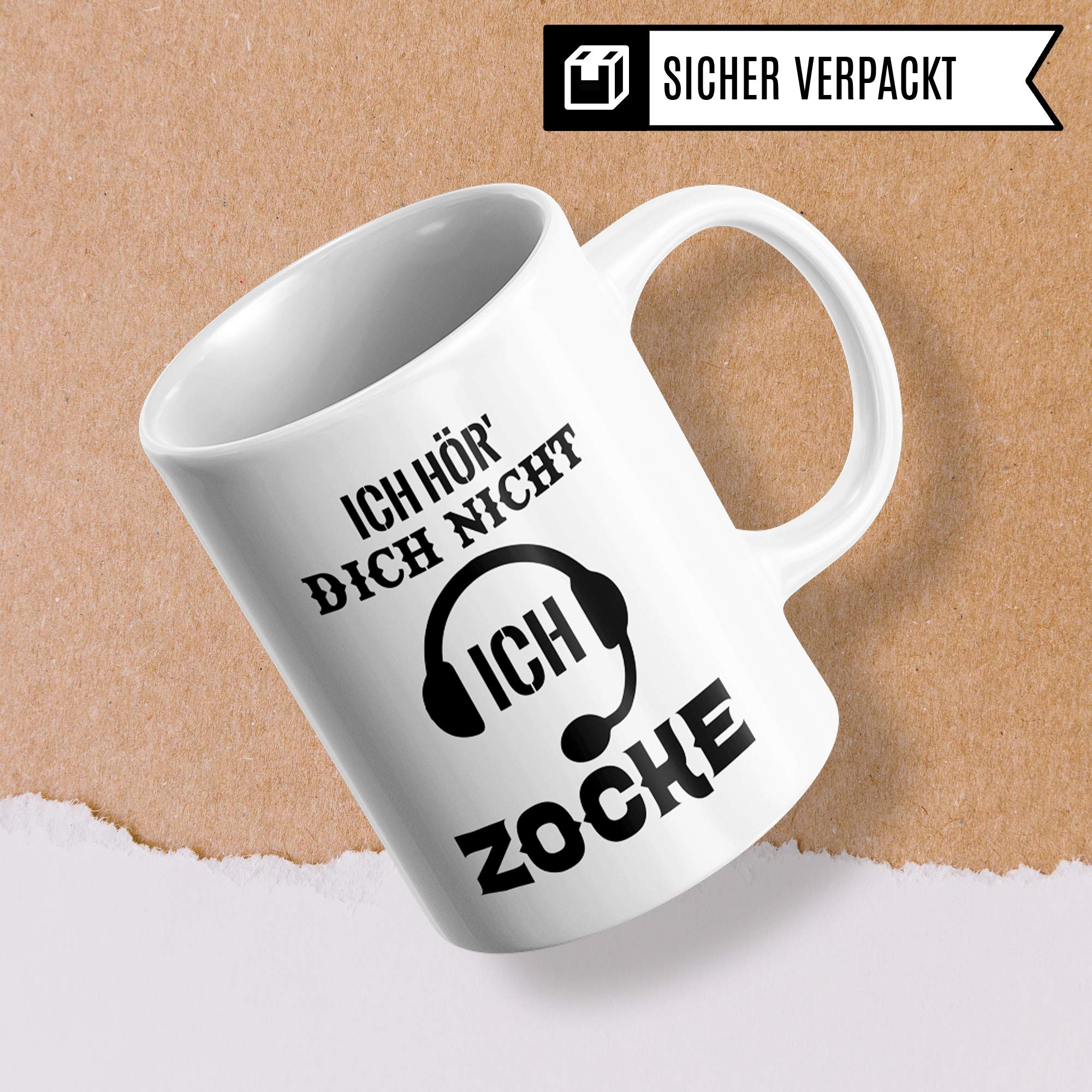 Pagma Druck Gamer Tasse, Zocker Geschenke Spruch: Ich hör Dich Nicht Ich zocke, Kaffeetasse Gaming Zocken Computerspiele Konsole, Controller PC Computerspielen Becher, Computer Gaming Tasse lustig