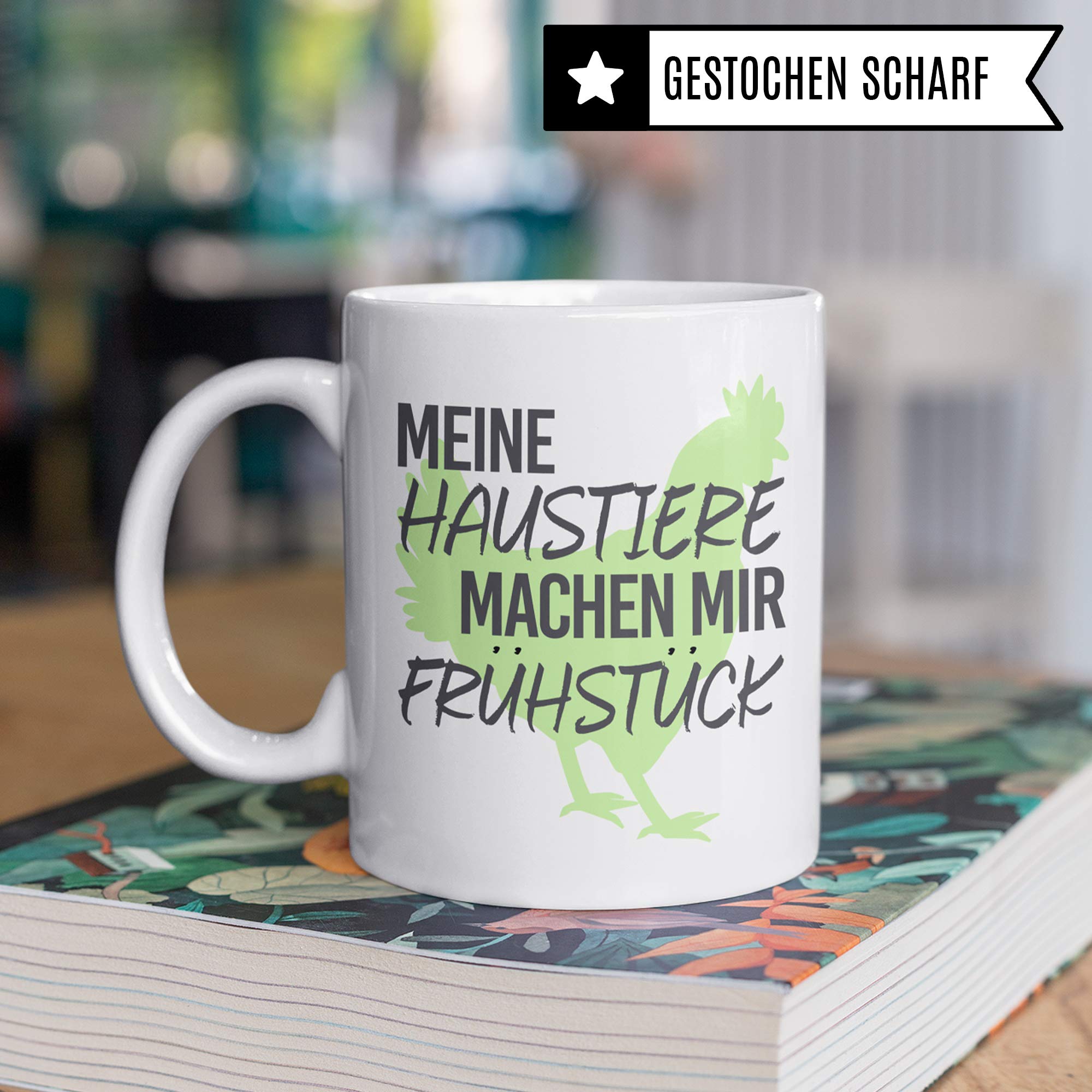 Pagma Druck Hühner Tasse lustig, Huhn Becher Geschenkidee, Hühner Geschenk Kaffeetasse für Hühnerhalter, Hühnerstall Spruch Bauernhof Haushuhn Hühnerhaltung Motiv Kaffeebecher