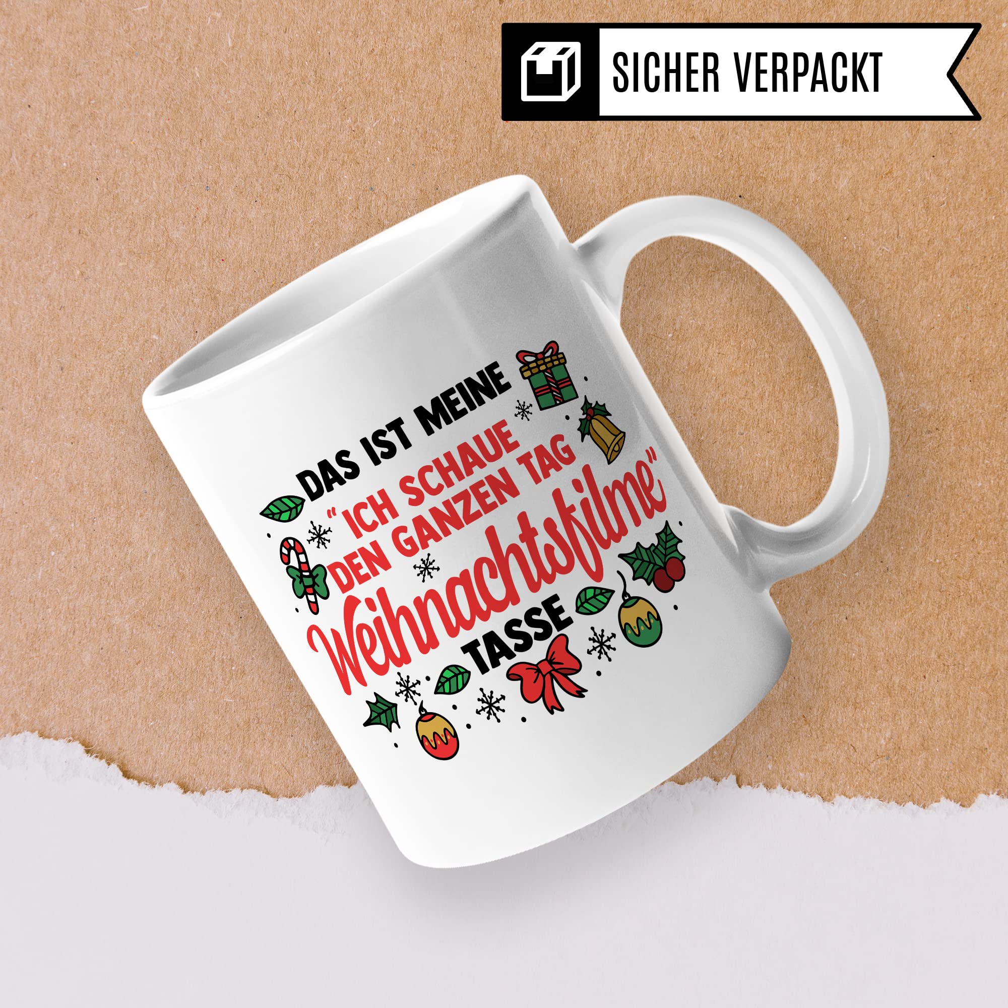 Weihnachten Tasse Weihnachts-Filme Kaffee-Becher Teetasse Christmas Glühweintasse Geschenk Geschenkidee Frohe Weihnachten Winter Kaffeetasse Fest Winter weihnachtlich X-Mas Advent Freundin Kollegin