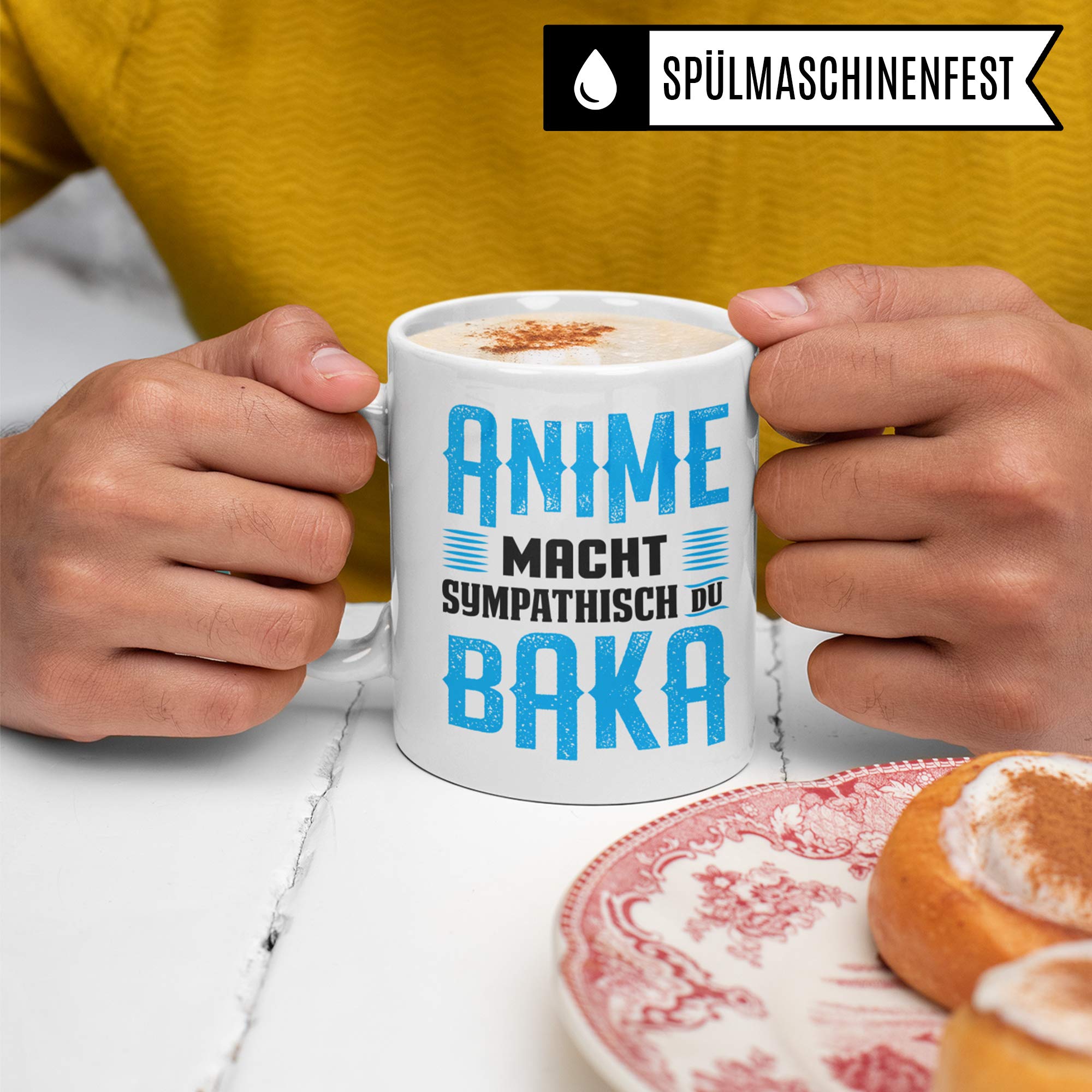 Anime Tasse Geschenk Animes Spruch Becher Otaku Geschenkidee Baka Kaffeetasse Japan Manga