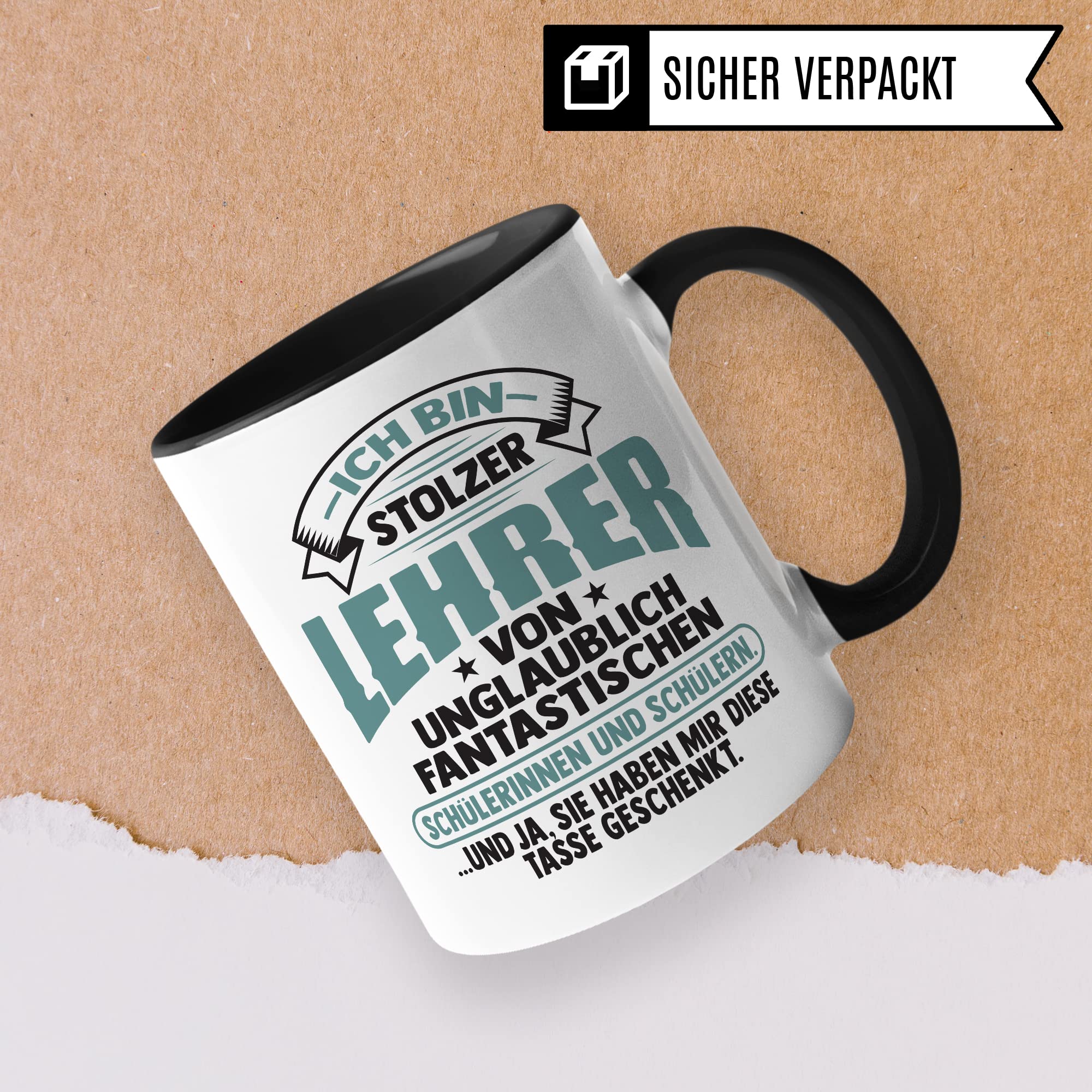 Lehrer Tasse mit Spruch personalisiert Geschenkidee für Lehrerinnen personalisierbar mit Name Abschied Abschiedsgeschenk Kaffee-Becher