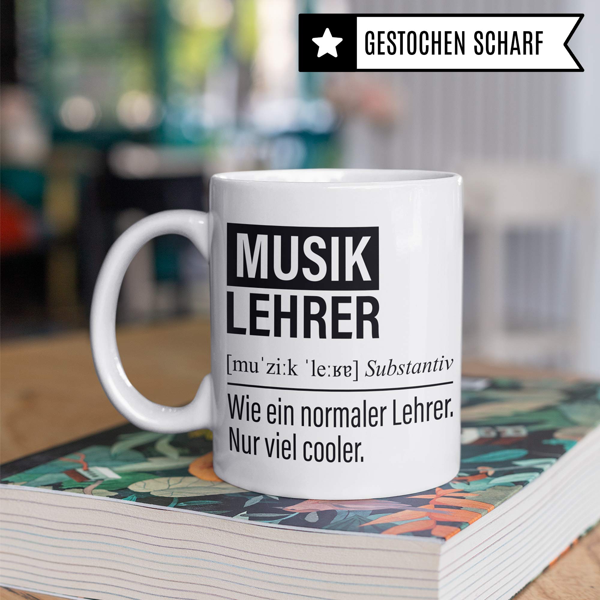 Musiklehrer Tasse, Geschenk für Musik Lehrer, Kaffeetasse Geschenkidee Lehrer, Kaffeebecher Lehramt Schule Musik Unterricht Witz