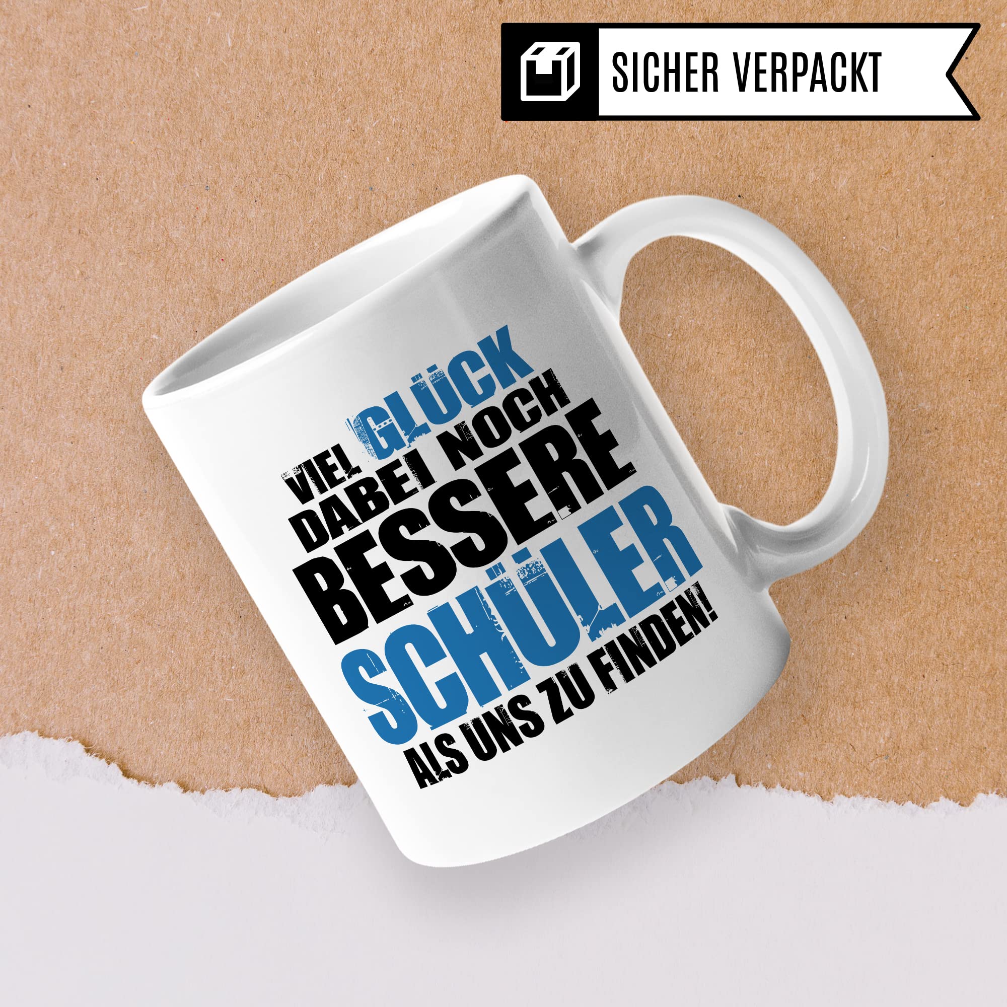 Lustige Lehrer Tasse mit Spruch Geschenk Lehrerin Kaffee-Tasse Kaffee-Becher Lehrer Geschenkidee Grundschule Tasse Abschied Lehrerin Abschiedsgeschenk Lehrer Gymnasium