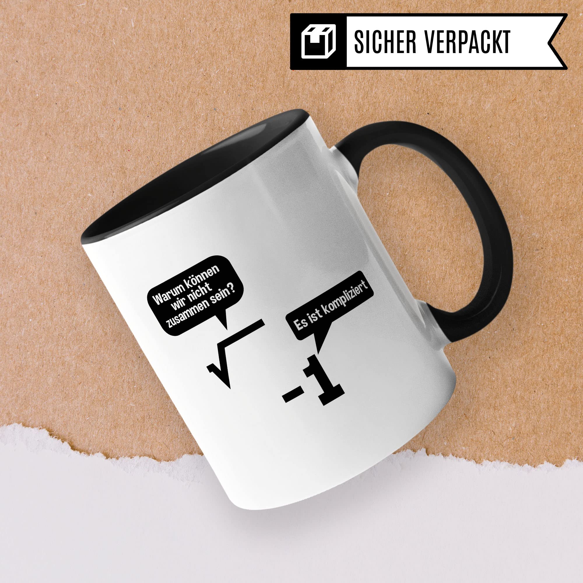 Mathe Tasse Geschenkidee Wurzel Kaffeetasse Humor Witz Geschenk für Mathelehrer Mathelehrerin Kaffeebecher Mathematik Becher