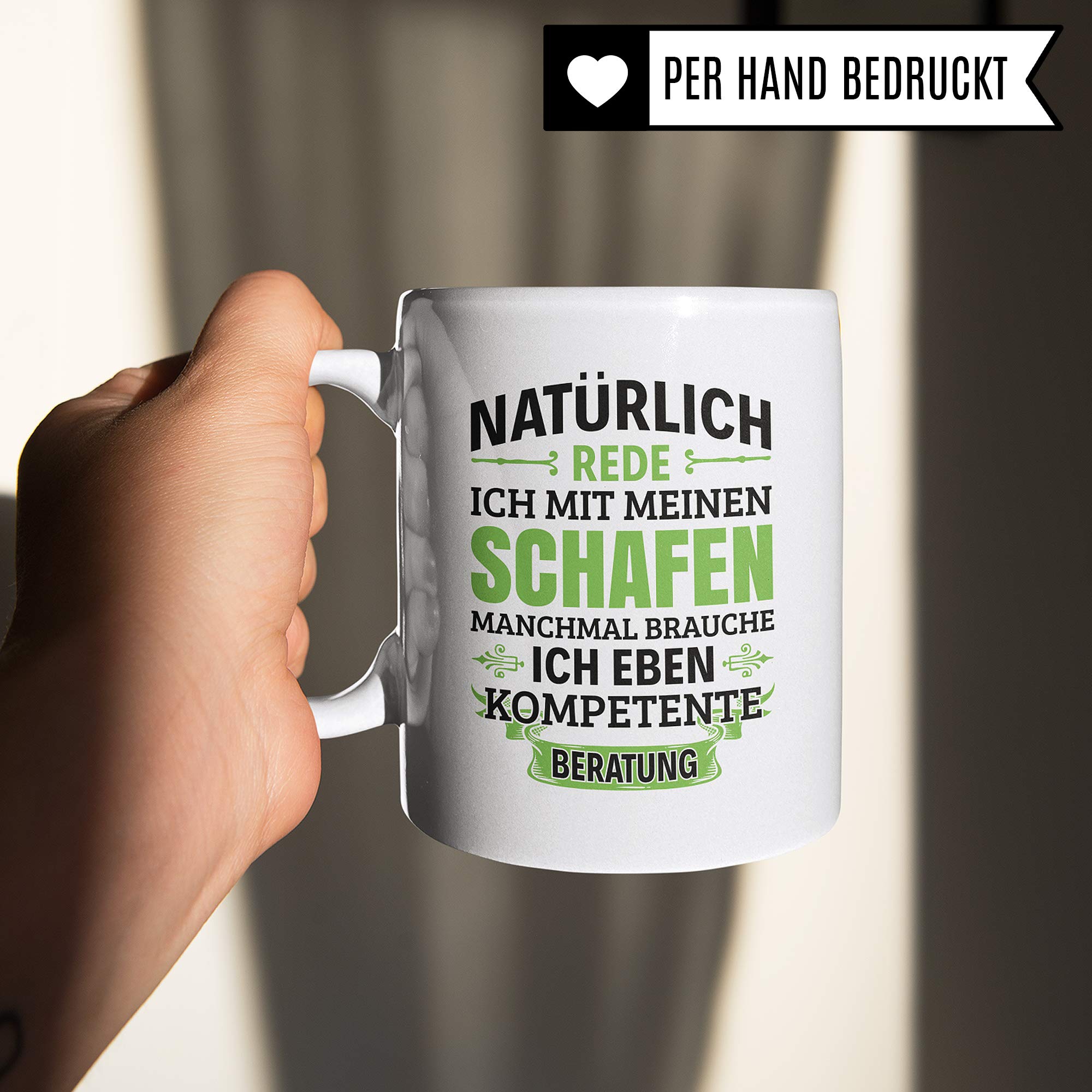 Pagma Druck Tasse Schaf Geschenk, Becher Geschenkidee für Schäfer & Schafzüchter, Kaffeetasse Schafzucht Schäferei Schäfchen Kaffeebecher