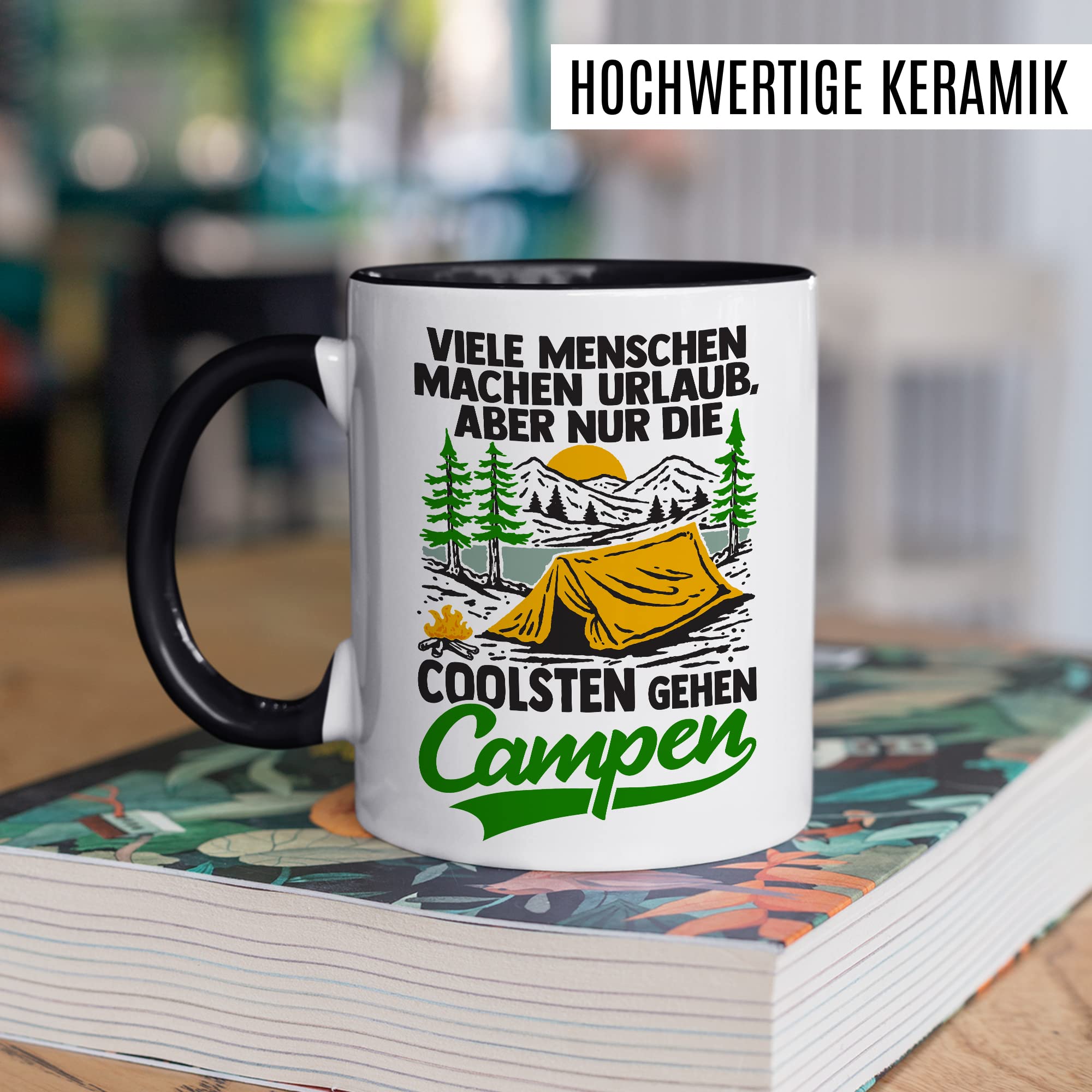 Reisen Tasse Wohnmobil Becher Roadtrip Kaffeetasse Camping Geschenk Urlaub Camper Kaffee-Becher Geschenkidee Outdoorfans Bagpacking Zelt Zelten Abenteuer Outdoor Spruch Weltreise Urlaub