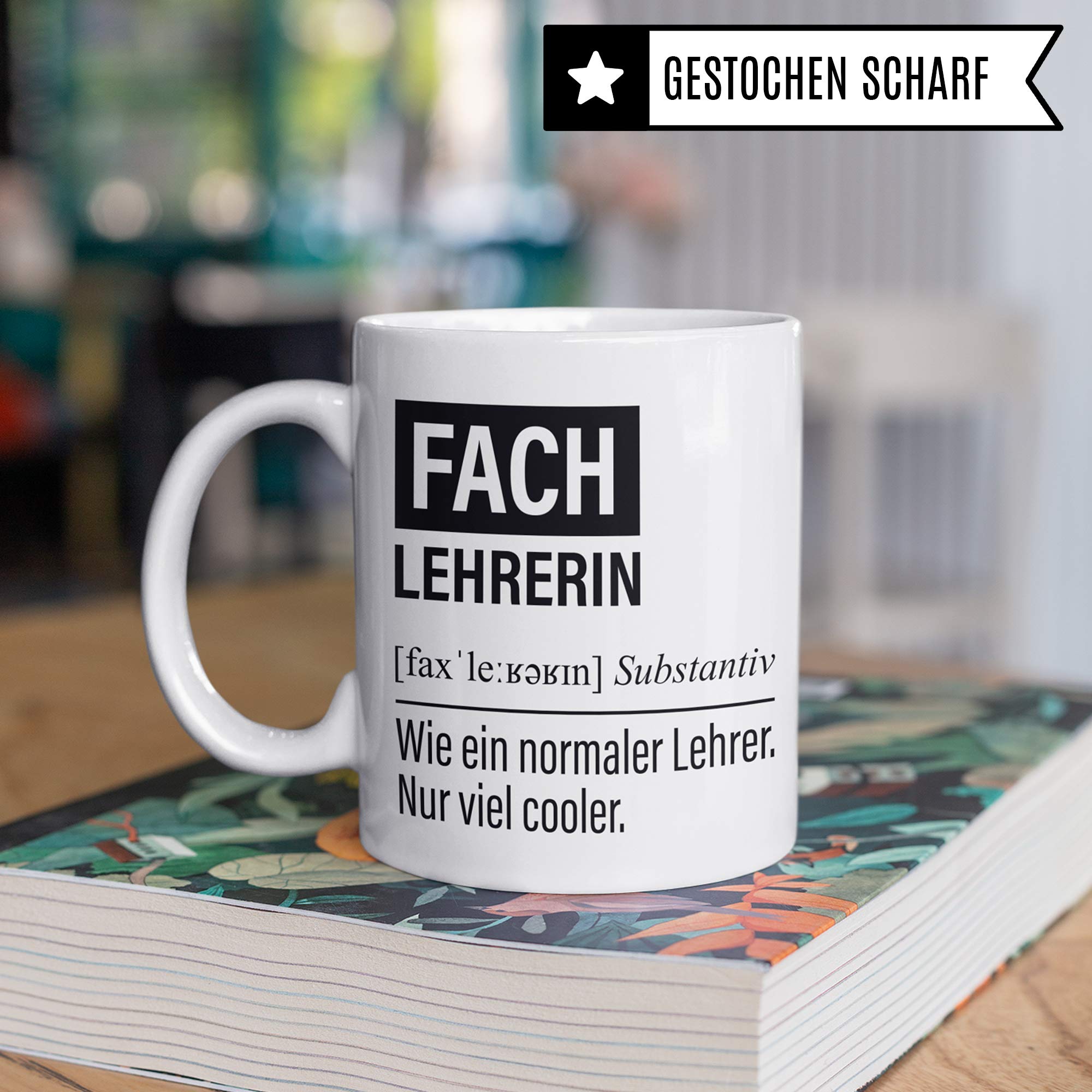 Fachlehrerin Tasse, Geschenk für Fach Lehrerin, Kaffeetasse Geschenkidee Lehrerin, Kaffeebecher Lehramt Schule Unterricht Witz