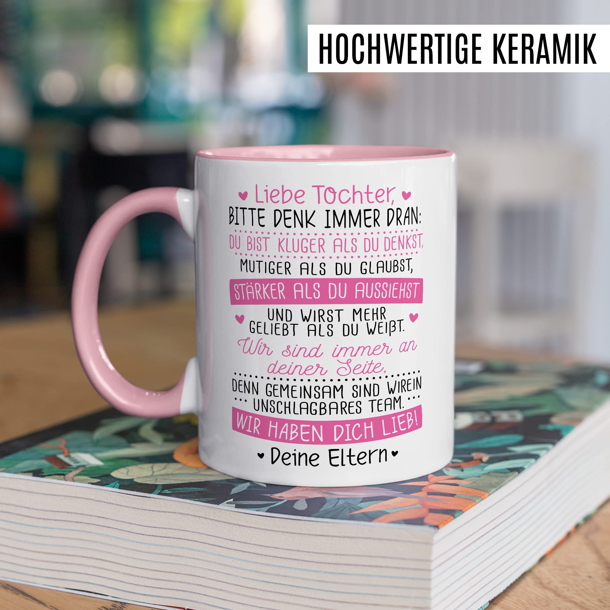 Sohn Auszug Tasse Einweihungsgeschenk Kaffeetasse Eltern ausziehen Kaffee-Becher Vater Mutter Geschenk eigene Wohnung Geschenkidee Umzug Kind Wir haben dich Lieb Spruch