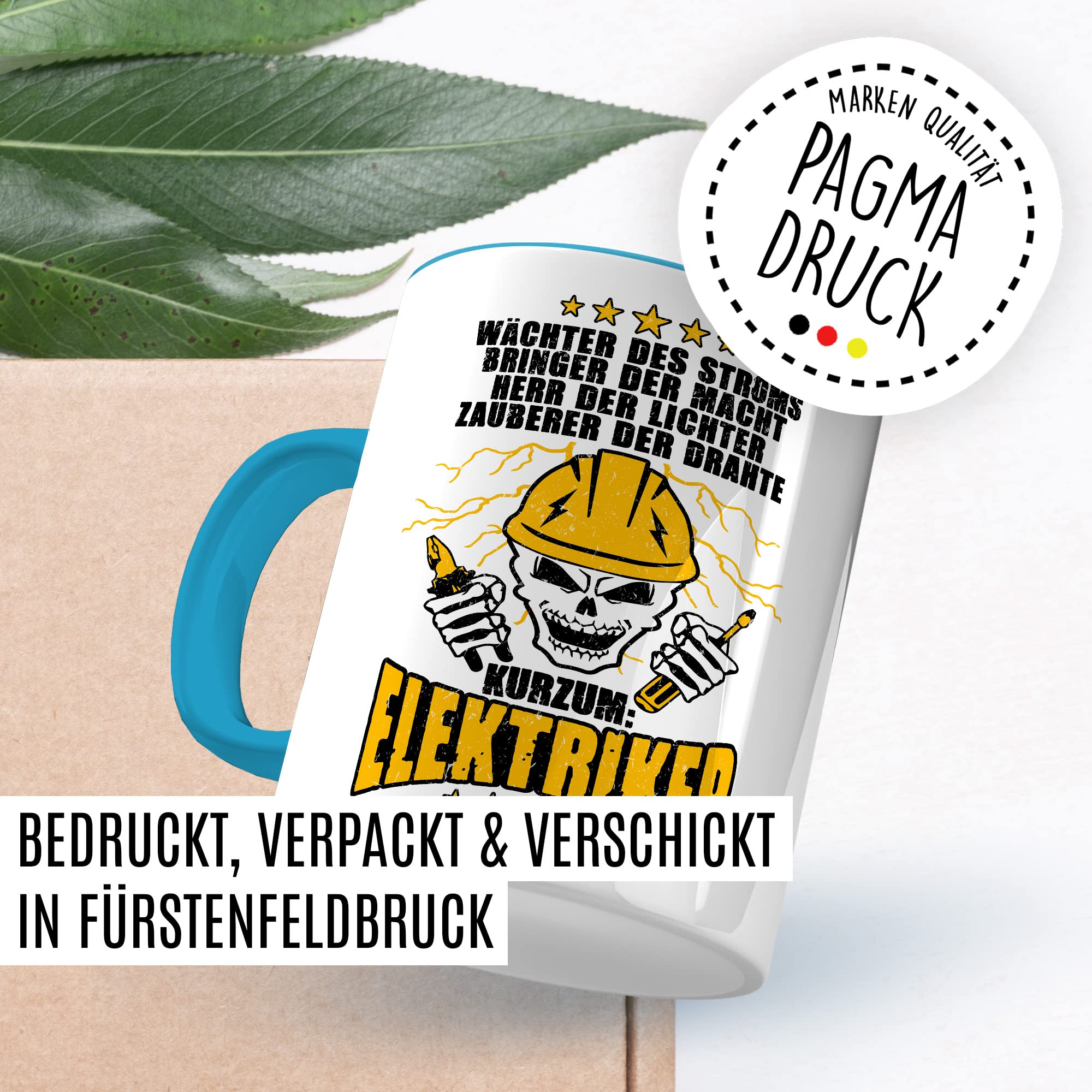 Elektriker Tasse Elektronik Geschenkidee Installateur Kaffeetasse Geschenk für Elektrotechniker Kaffeebecher Drahtzieher Becher