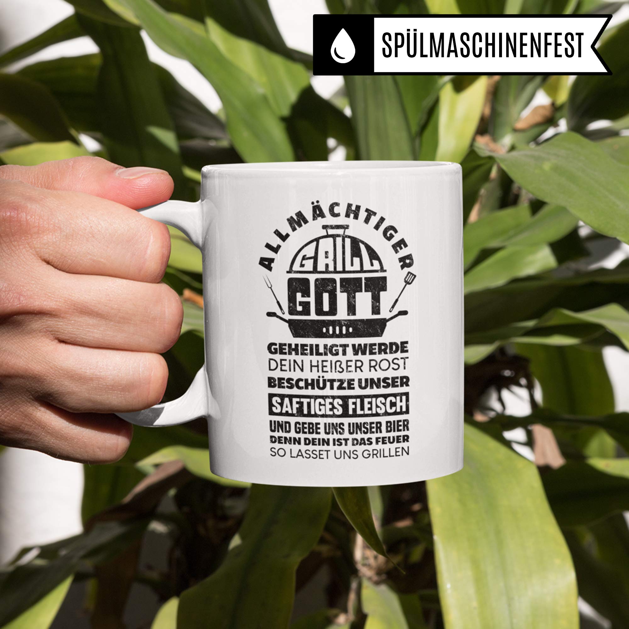 Pagma Druck Grill Tasse, Grillen lustiger Spruch Becher, Grillmeister Kaffeetasse Geschenk, Geschenkidee für Hobby Griller