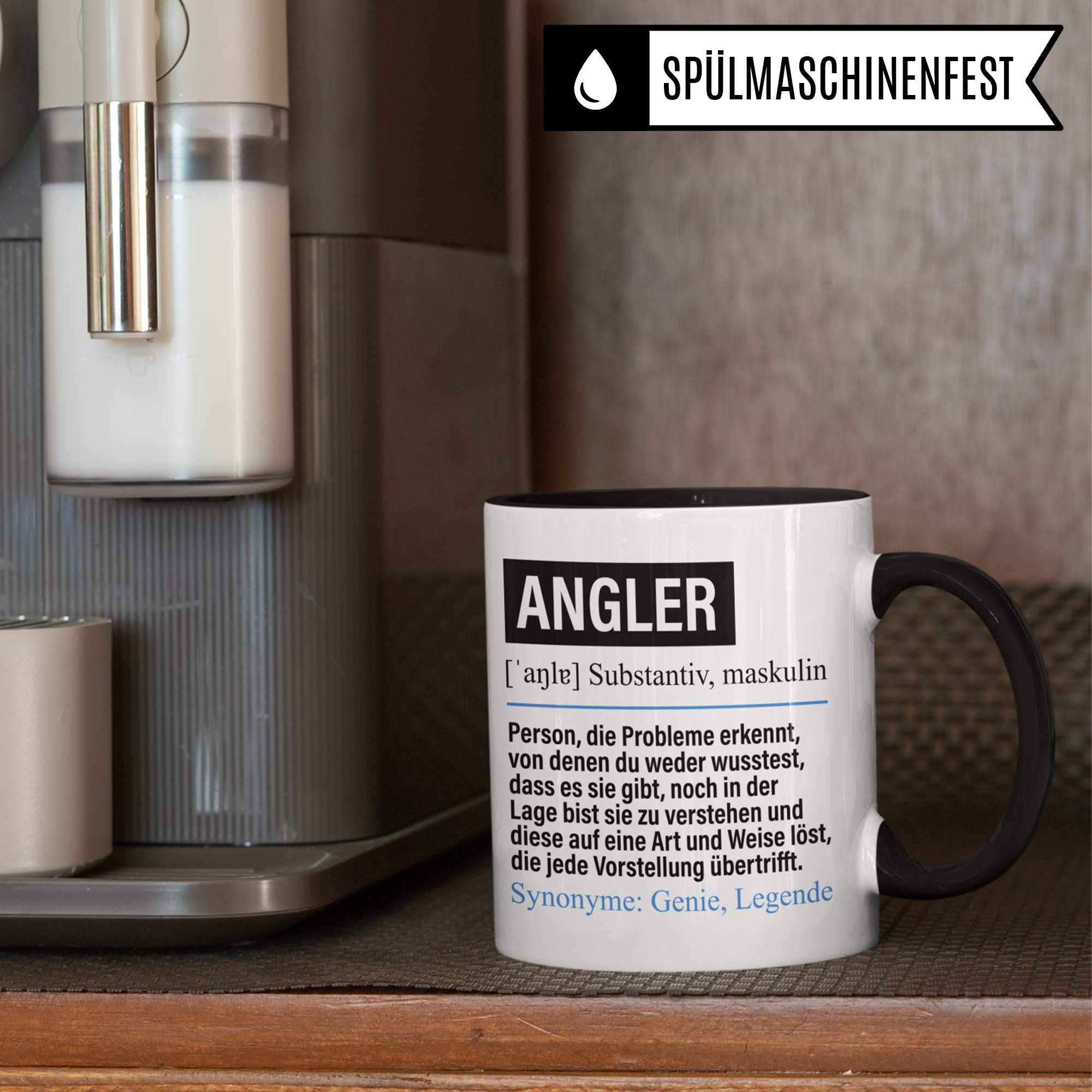 Pagma Druck Tasse Angler lustig, Angeln Geschenk, Spruch Fischer Anglerei Geschenkidee, Kaffeetasse Hobby Angelrute Angel Fische Kaffeebecher Teetasse Angel Sportfischer Becher