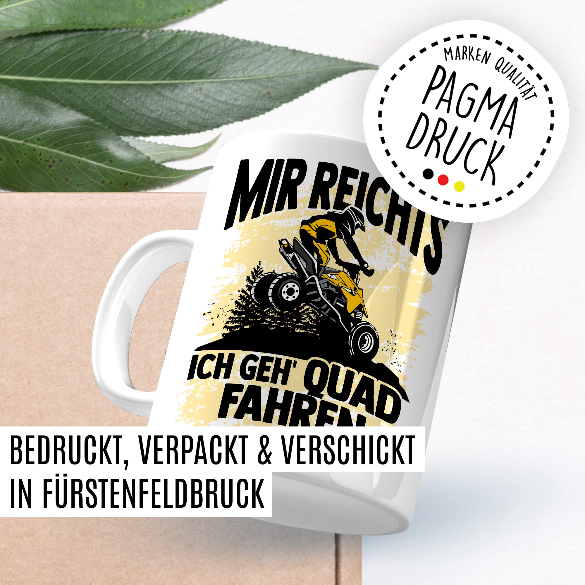 Quad Tasse lustige Kaffeetasse Quadfahrer Geschenkidee Geschenk ATV Fan Kaffee-Becher Mir reichts - Ich geh Quad fahren Offroad Humor Teetasse Quadliebhaber Atv Fahrer