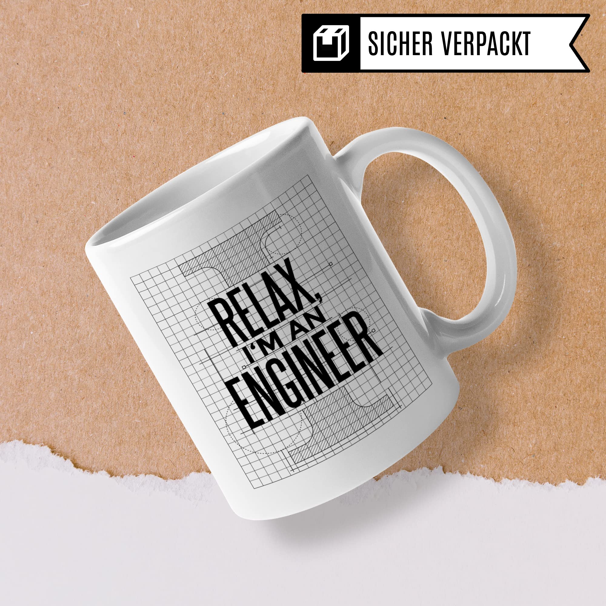 Ingenieur Tasse mit Spruch lustig, Engineer Ingenieurin Kaffeetasse, Kaffeetasse Humor Witz Geschenk für Entwickler Geschenkidee, Kaffeebecher für Männer, Ironie Relax Teetasse