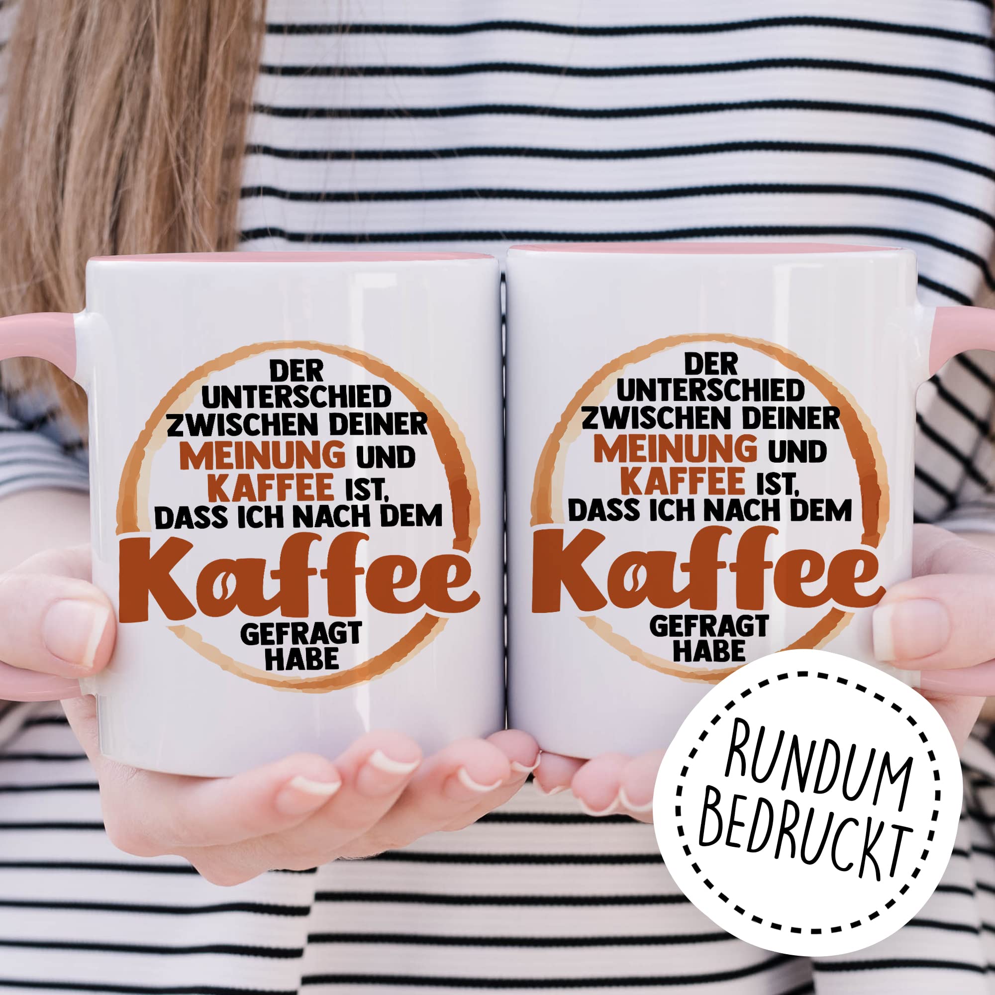 Tasse lustig Kaffeetasse mit Spruch Unterschied zwischen Kaffee und deiner Meinung Kaffee-Becher lustig Witz Teetasse Geschenk Humor Geschenkidee Sarkasmus Büro Zuhause