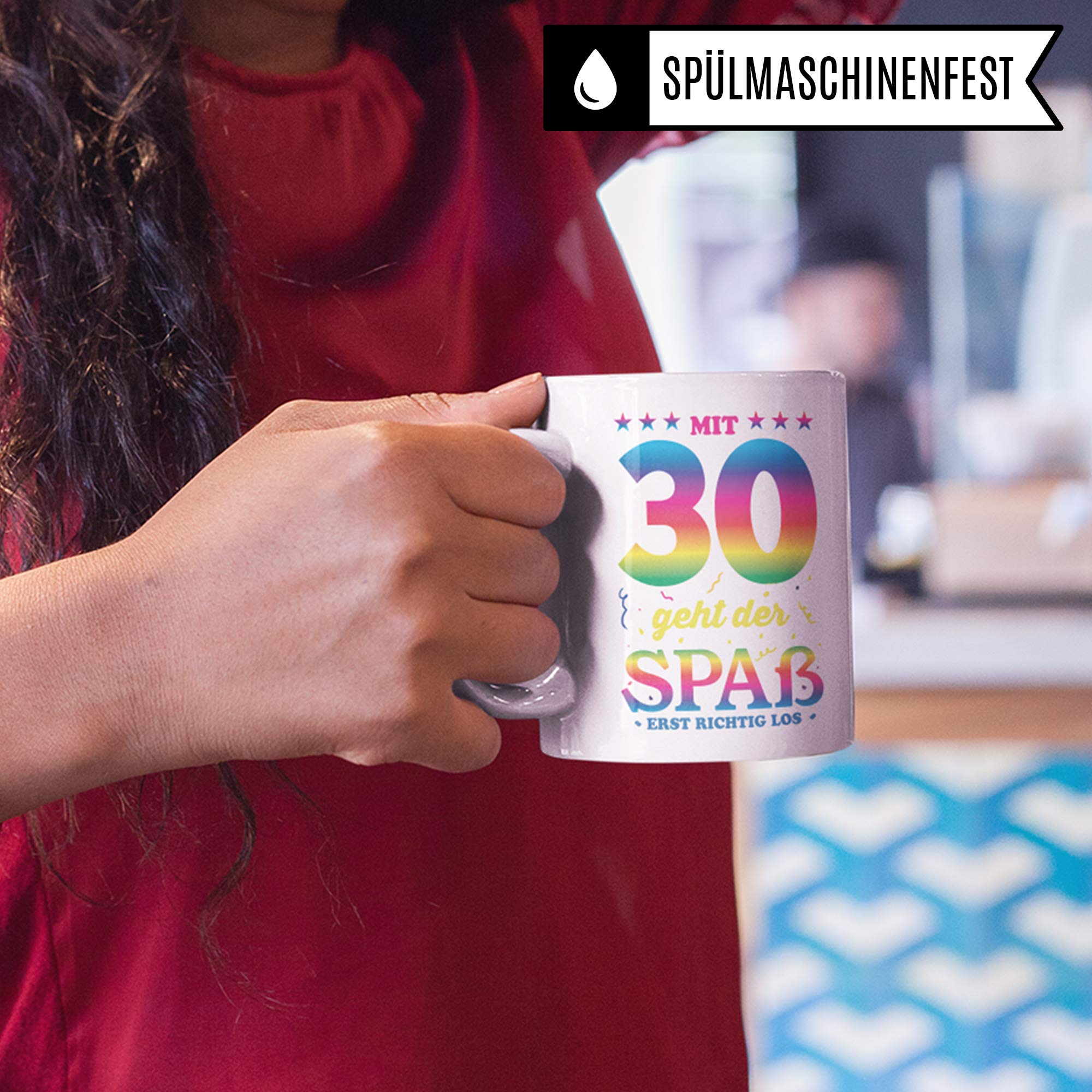 Pagma Druck 30 Geburtstag Frauen Tasse, Becher 30 Geburtstag lustige Geschenke, Geschenkidee Dreißig Geburtstagsgeschenk witzig, Deko Geburtstagsfeier Geburtstagsparty