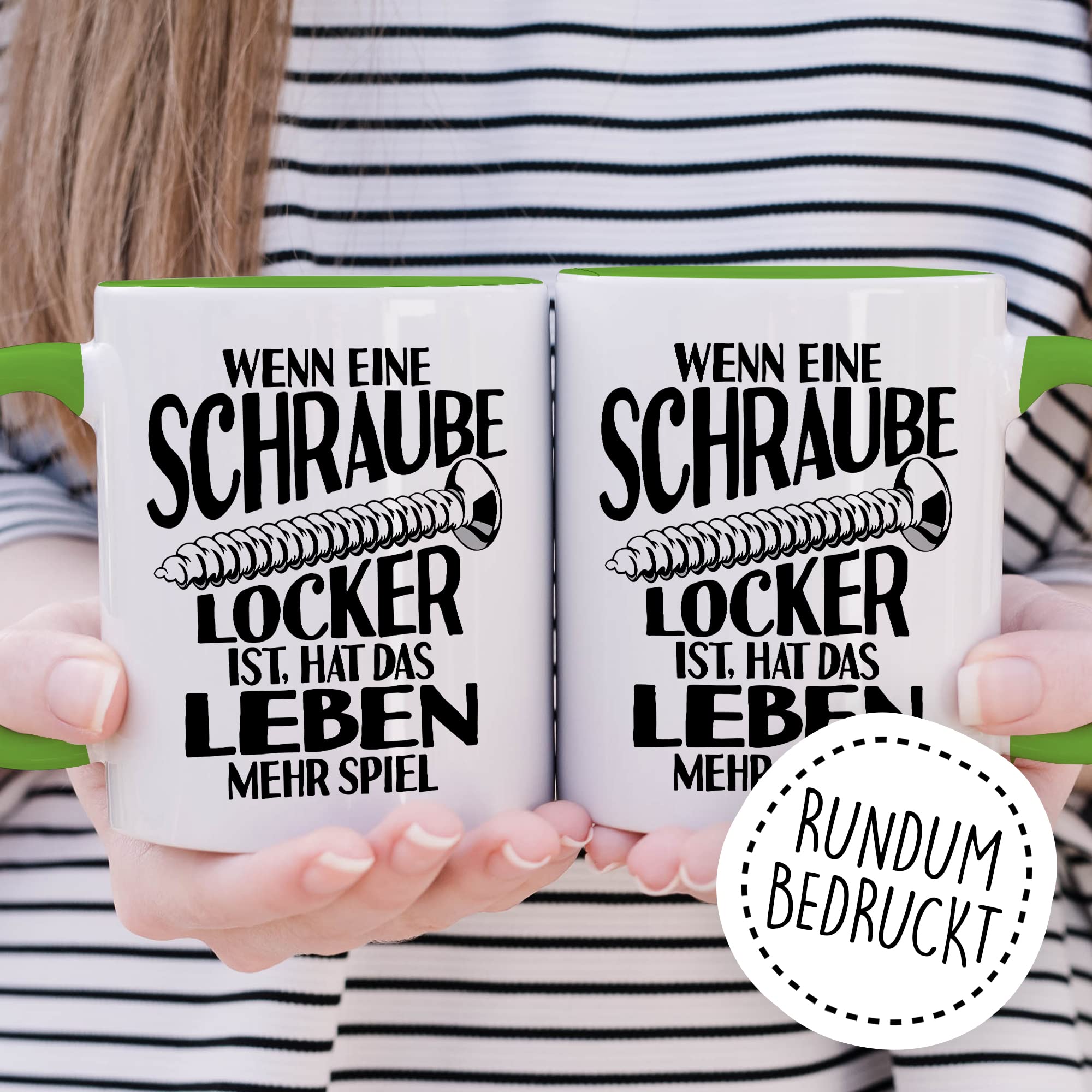 Handwerker Tasse Schrauben Kaffeetasse Mechatroniker Kaffee-Becher Schraube locker Männer Teetasse Geschenk Werkstadt Geschenkidee