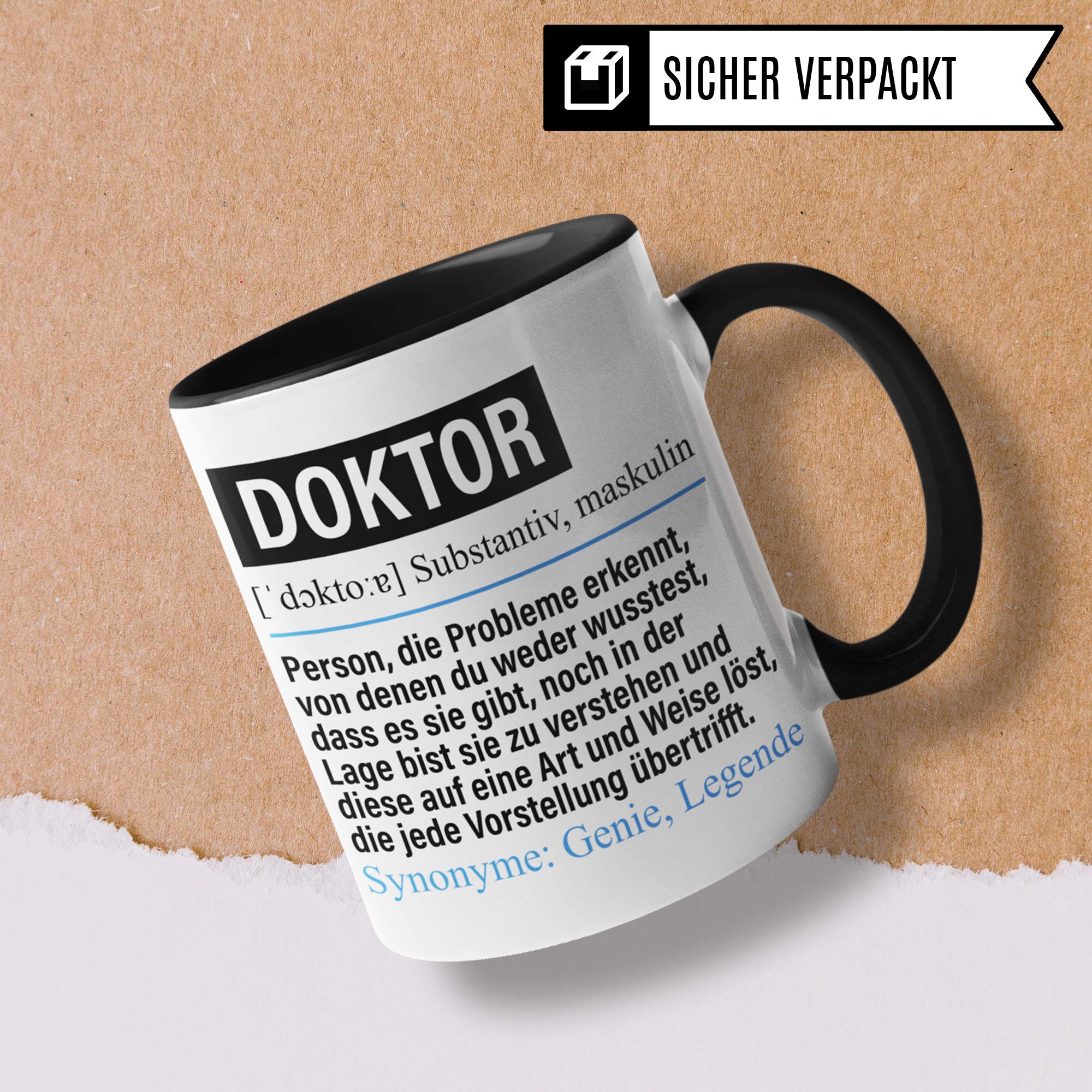 Pagma Druck Tasse Doktor lustig, Doktor Geschenk, Spruch Doktorand Doktortitel Kaffeebecher Geschenkidee, Kaffeetasse Beruf Doktorarbeit Promotion Promovieren Teetasse Dissertation Becher