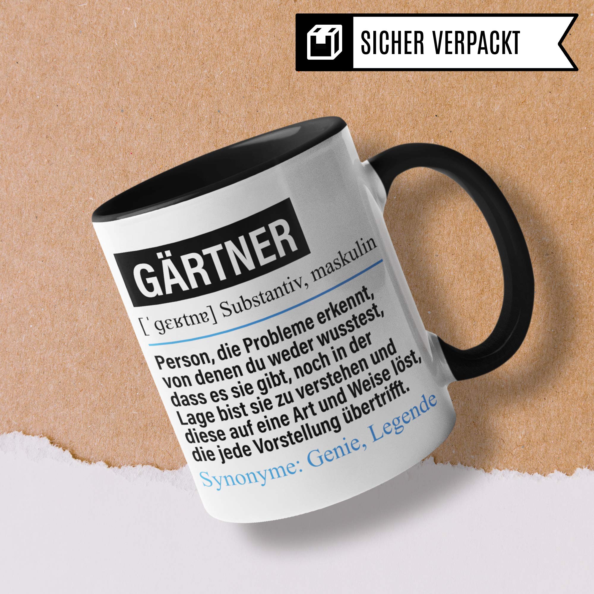 Pagma Druck Tasse Gärtner lustig, Gärtner Geschenk, Spruch Gärtnerei Kaffeebecher Gartenbauer Geschenkidee, Kaffeetasse Landschaftsbau Beruf Landschaftsgärtner Teetasse Gartenbau Becher