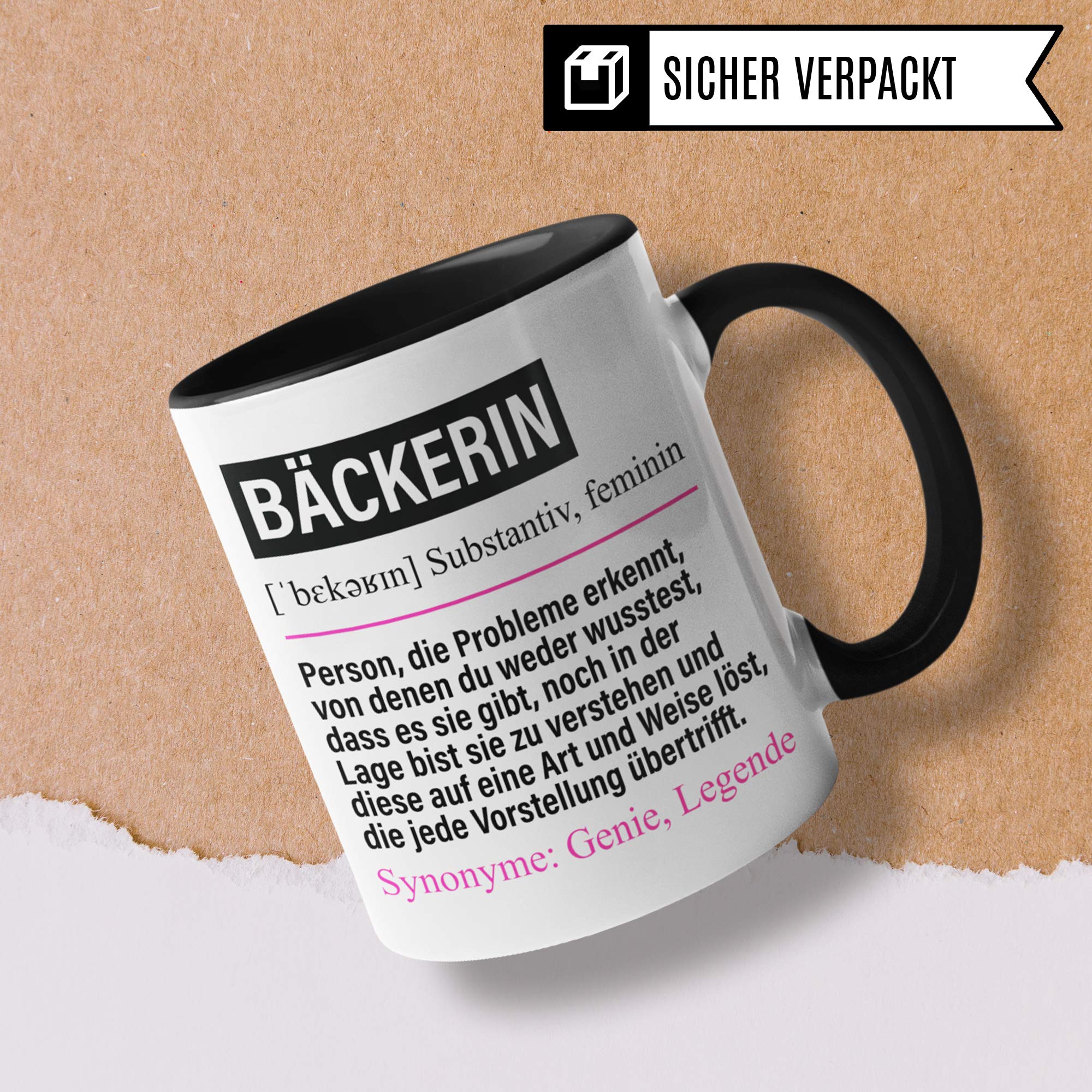 Pagma Druck Tasse Bäckerin lustig, Bäckerin Geschenk, Spruch Bäckerei Geschenkidee, Kaffeetasse Beruf Bäcker Backen Frauen Kaffeebecher Teetasse Konditorin Becher