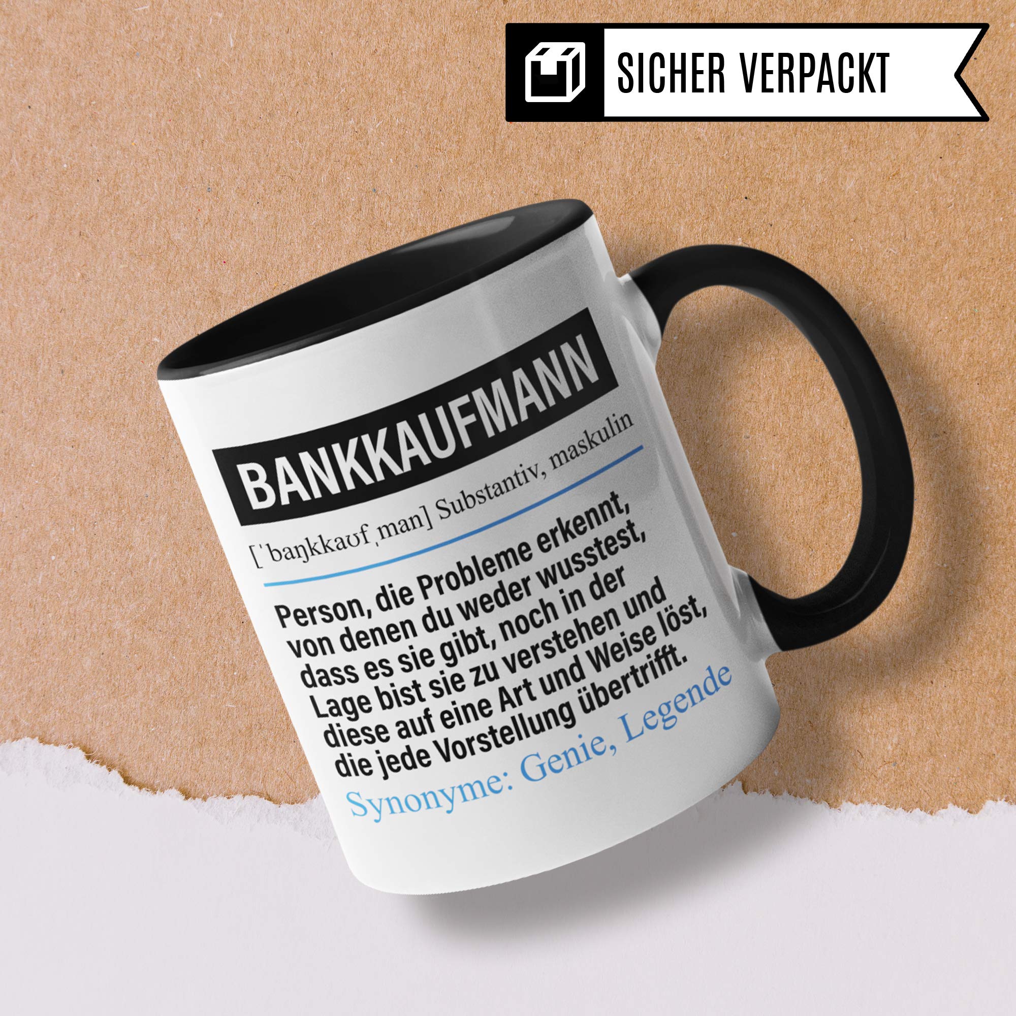 Pagma Druck Tasse Bankkaufmann lustig, Bankkaufmann Geschenk, Spruch Bankangestellter Geschenkidee, Kaffeetasse Beruf Bankbeamter Kaffeebecher Teetasse Banker Becher