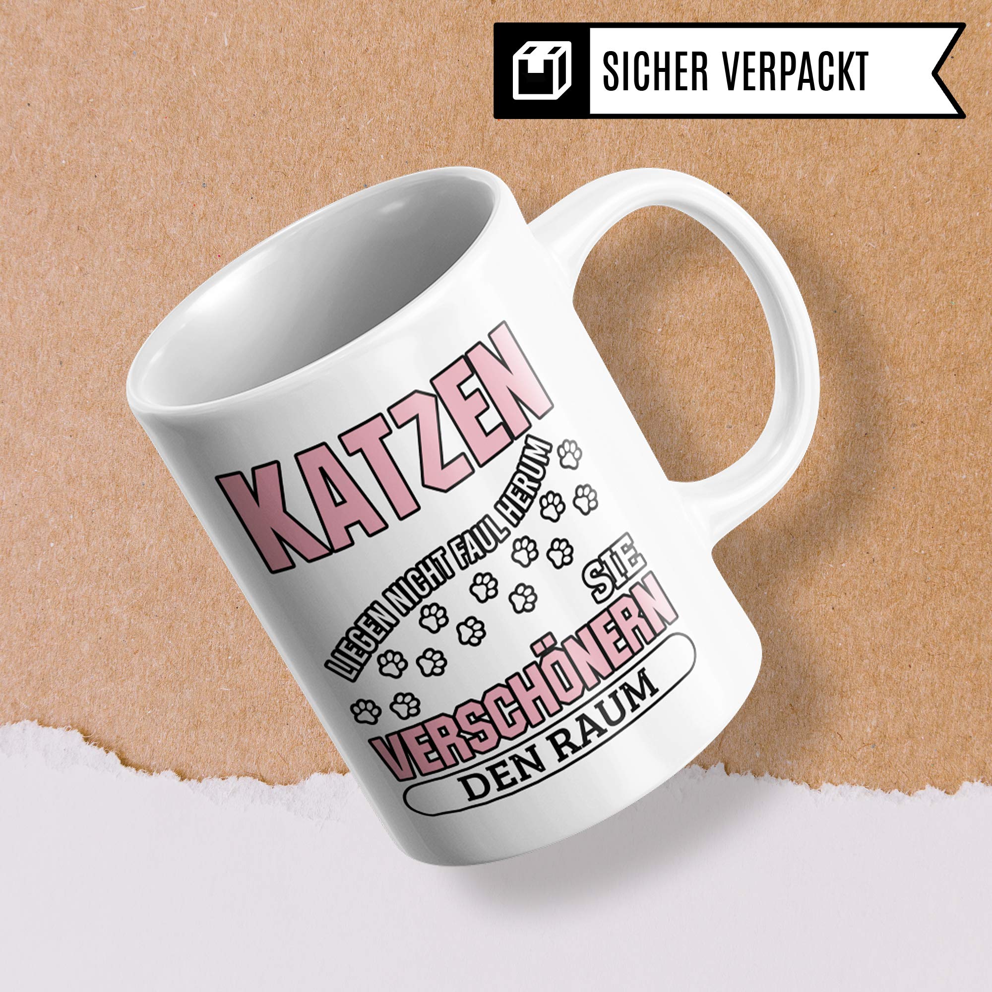 Pagma Druck Katzen Tasse Geschenk, Becher mit Katzenmotiv lustig, Geschenkidee für Katzenliebhaber, Kaffeetasse für Katzenliebhaber & Katzenmama Kaffeebecher