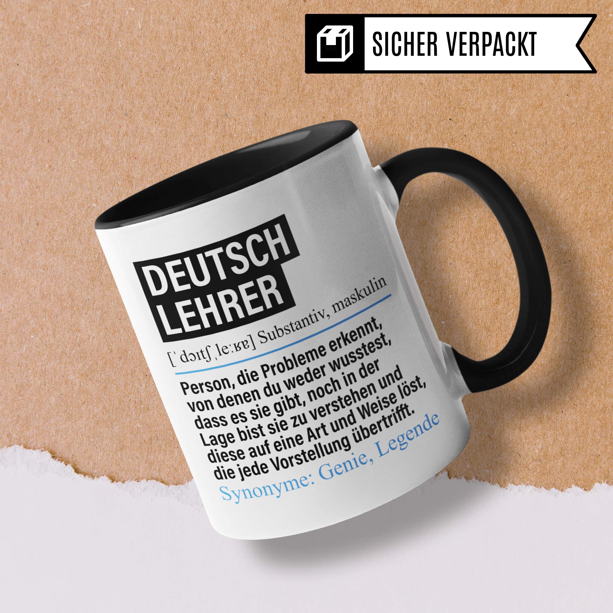 Pagma Druck Tasse Deutschlehrer lustig, Deutschlehrer Geschenk, Spruch Deutsch Lehrer Kaffeebecher Geschenkidee, Kaffeetasse Beruf Lehramt Teetasse Becher