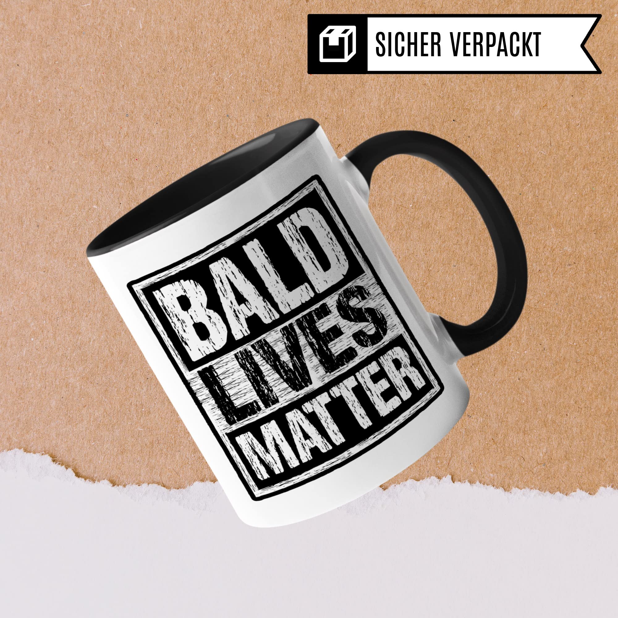 Glatzen Tasse Geschenkidee, Glatze Kaffeetasse lustig Humor Witz Geschenk für Glatzköpfe, Bald Kaffeebecher mit Spruch lustig, Männer Becher