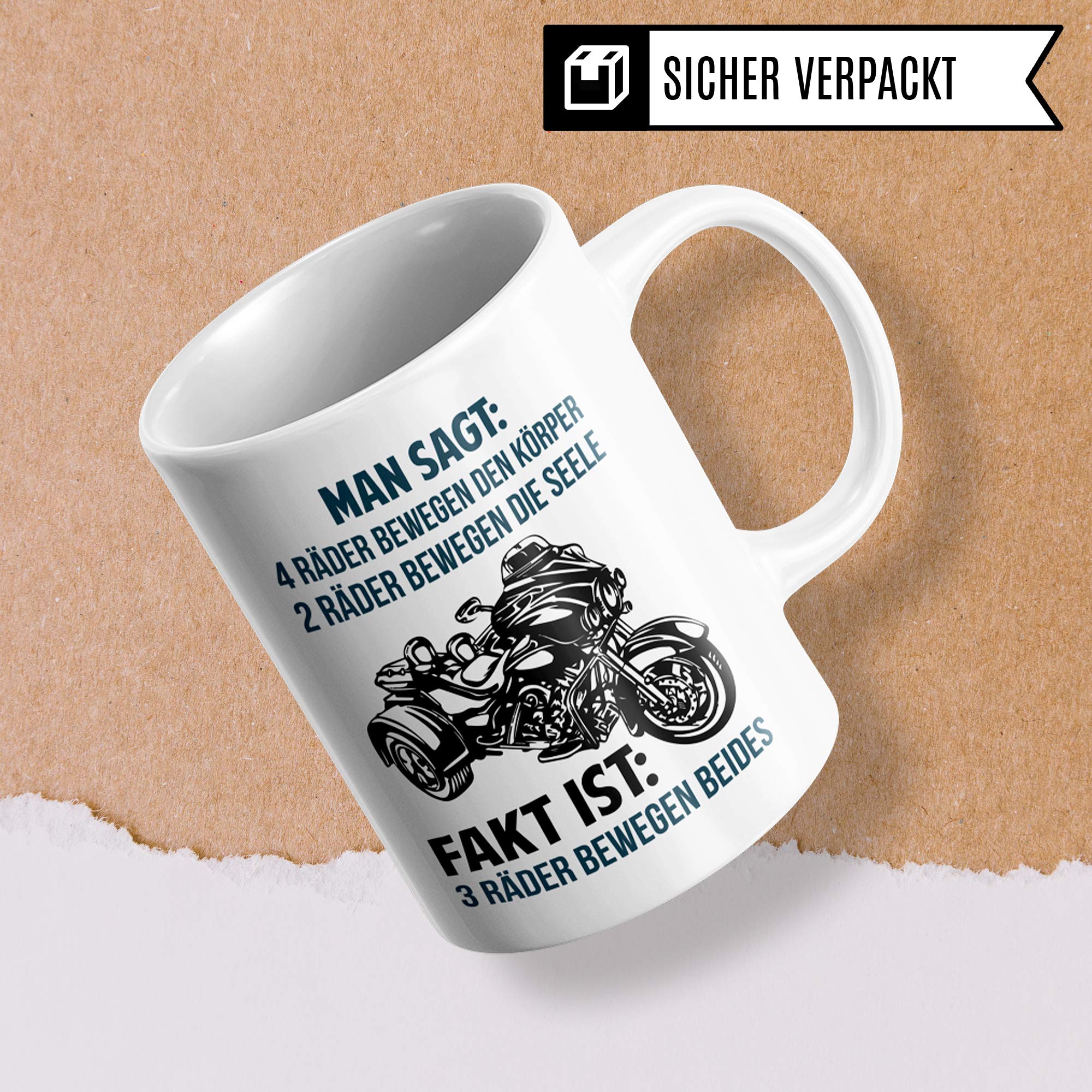 Pagma Druck Trike Geschenk, Tasse Triker Spruch Becher Geschenkidee, Kaffeetasse Trike