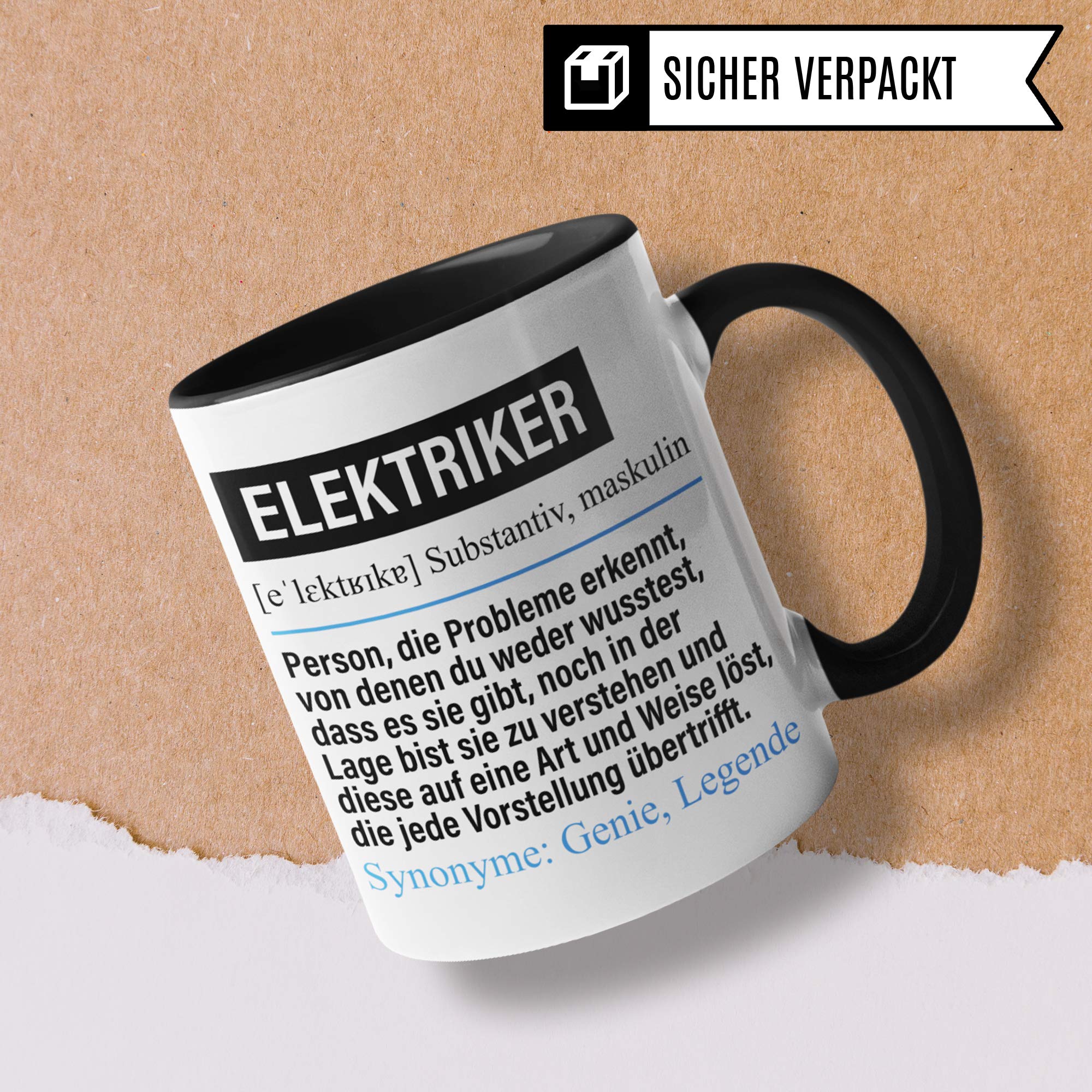 Pagma Druck Tasse Elektriker lustig, Elektriker Geschenk, Spruch Elektroniker Kaffeebecher Geschenkidee, Kaffeetasse Beruf Elektroinstallateur Teetasse Elektrik Becher