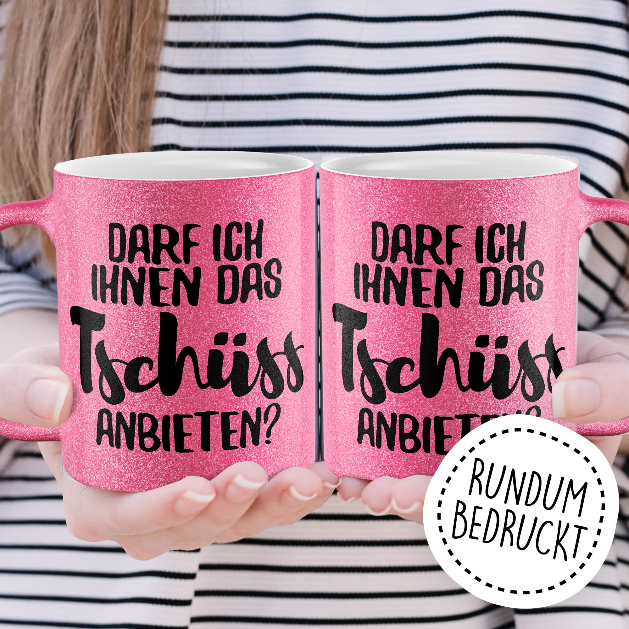 Tasse mit Spruch Büro lustig Kaffeetasse Arbeit Kaffee-Becher mit Witz Arbeitsplatz Job Geschenkidee Humor Geschenk Kollegin Chef Kollege Darf ich ihnen das tschüss anbieten Sarkasmus